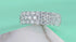 1.8 Carat Moissanite Sterling Silver Pave Triple Row Ring Amaya